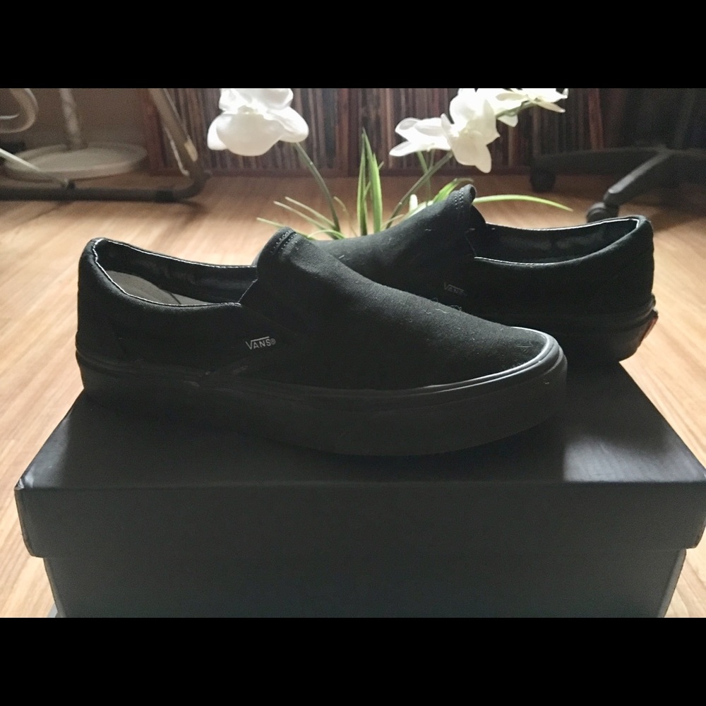 Black slip on Vans
